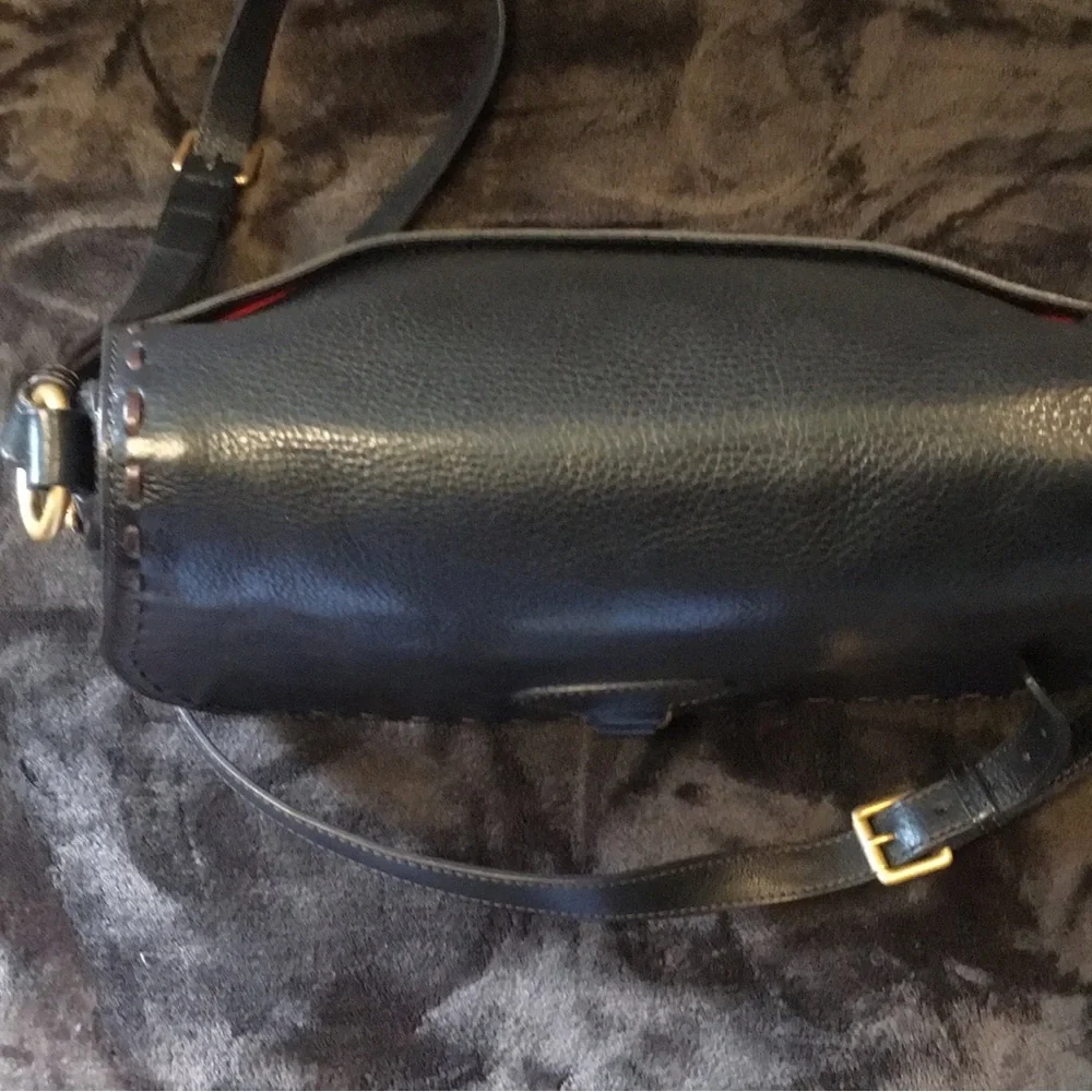 Dooney & Bourke Florentine Full Flap Saddle Bag in Black - Picture 8 of 12